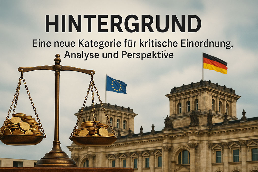 Mehr über den Artikel erfahren HINTERGRUND –Eine neue Kategorie für kritische Einordnung, Analyse und Perspektive