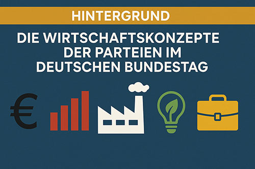 Mehr über den Artikel erfahren HINTERGRUND: Die Wirtschaftskonzepte der Parteien im Deutschen Bundestag
