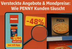 Mehr über den Artikel erfahren HINTERGRUND: Versteckte Angebote & Mondpreise: Wie PENNY Kunden täuscht