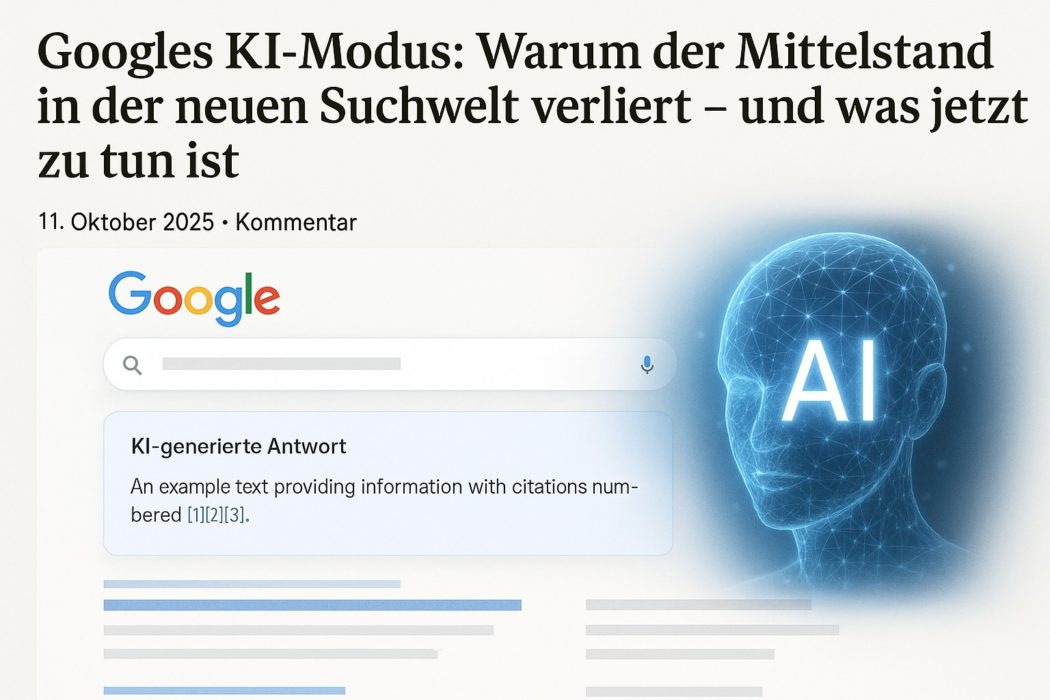 Mehr über den Artikel erfahren Googles KI-Modus: Wie der Mittelstand in der neuen Suchwelt weiter ins Abseits gerät