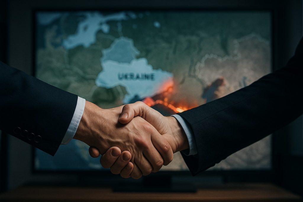 Handschlag-vor-Ukraine-Karte