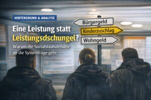 Mehr über den Artikel erfahren Eine Leistung statt Leistungsdschungel? Warum die Sozialstaatsdebatte an die Systemfrage geht