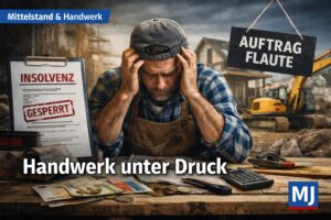 Mehr über den Artikel erfahren Handwerk unter Druck: Aufträge fehlen, Insolvenzen steigen