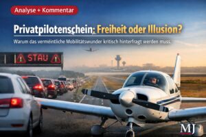 Mehr über den Artikel erfahren Fliegen statt Stau? Warum der neue Traum vom Privatpilotenschein mehr Fragen aufwirft als die PR verspricht