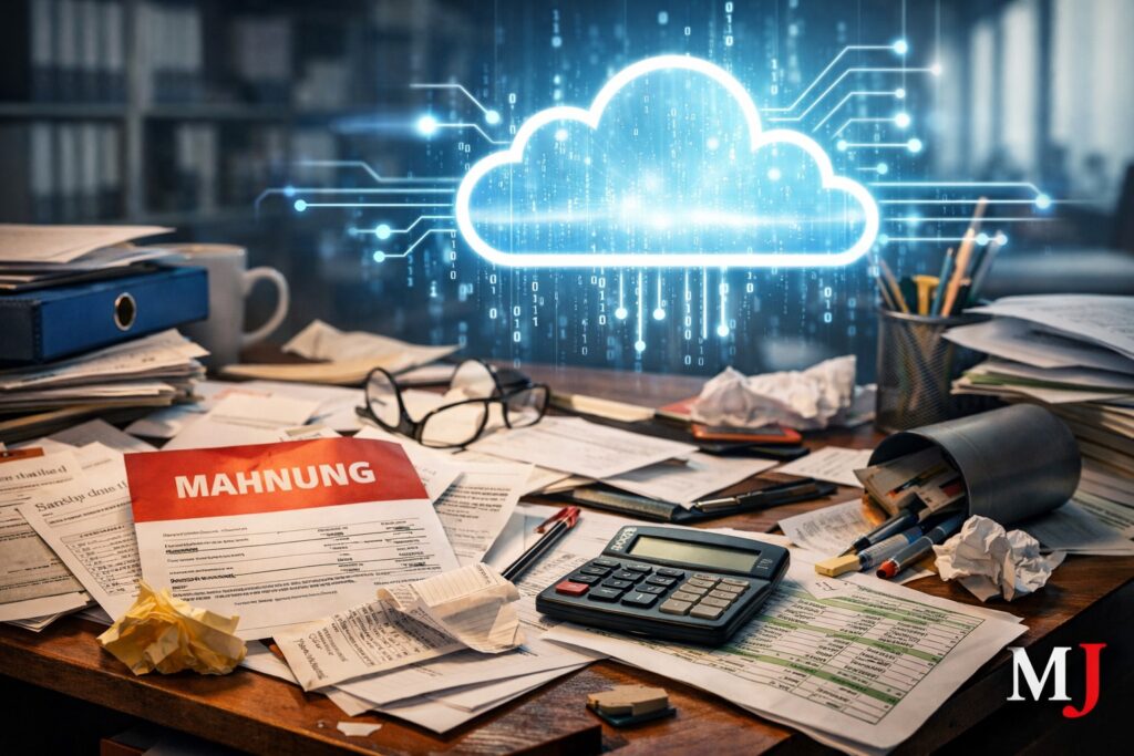 Unordnung-auf-dem-Schreibtisch-und-digitale-Wolke