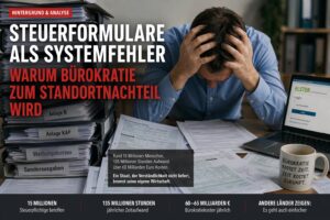 Mehr über den Artikel erfahren Steuerformulare als Systemfehler – warum Bürokratie zum Standortnachteil wird