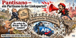 Mehr über den Artikel erfahren MJ-Karikatur: Ihr zerlegt die Brücke – die AfD kassiert!