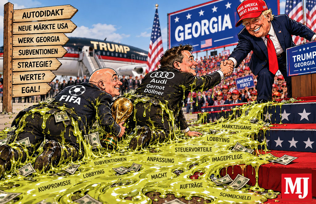 Schleimspur-zum-Trump-Auftritt